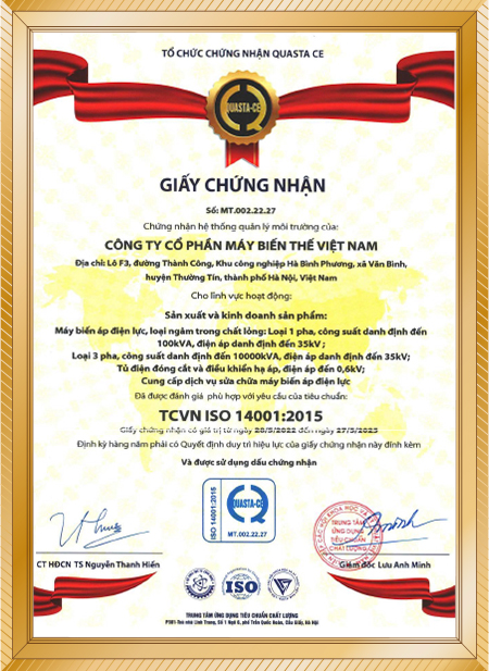 Công Ty Cổ Phần Máy Biến Thế Việt Nam